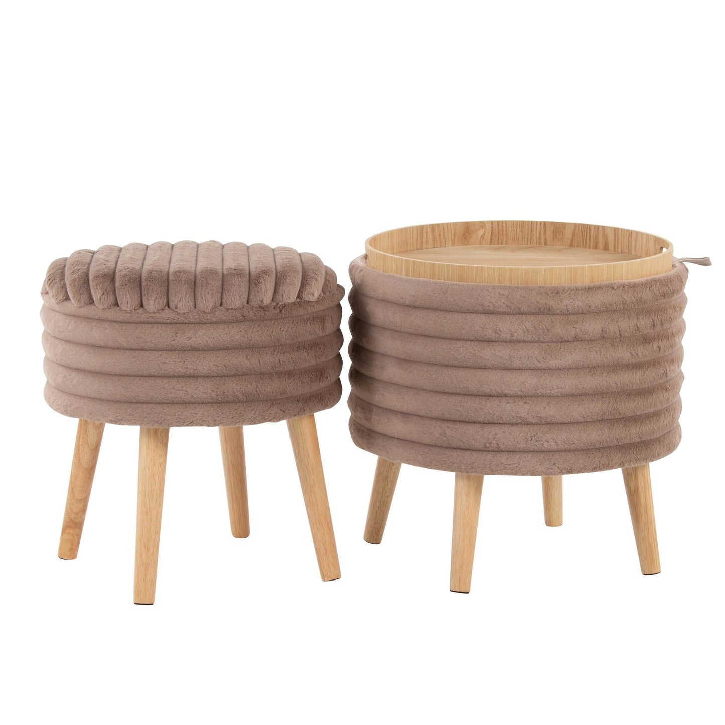 Majestic Office Furniture Plush Storage Ottoman Set