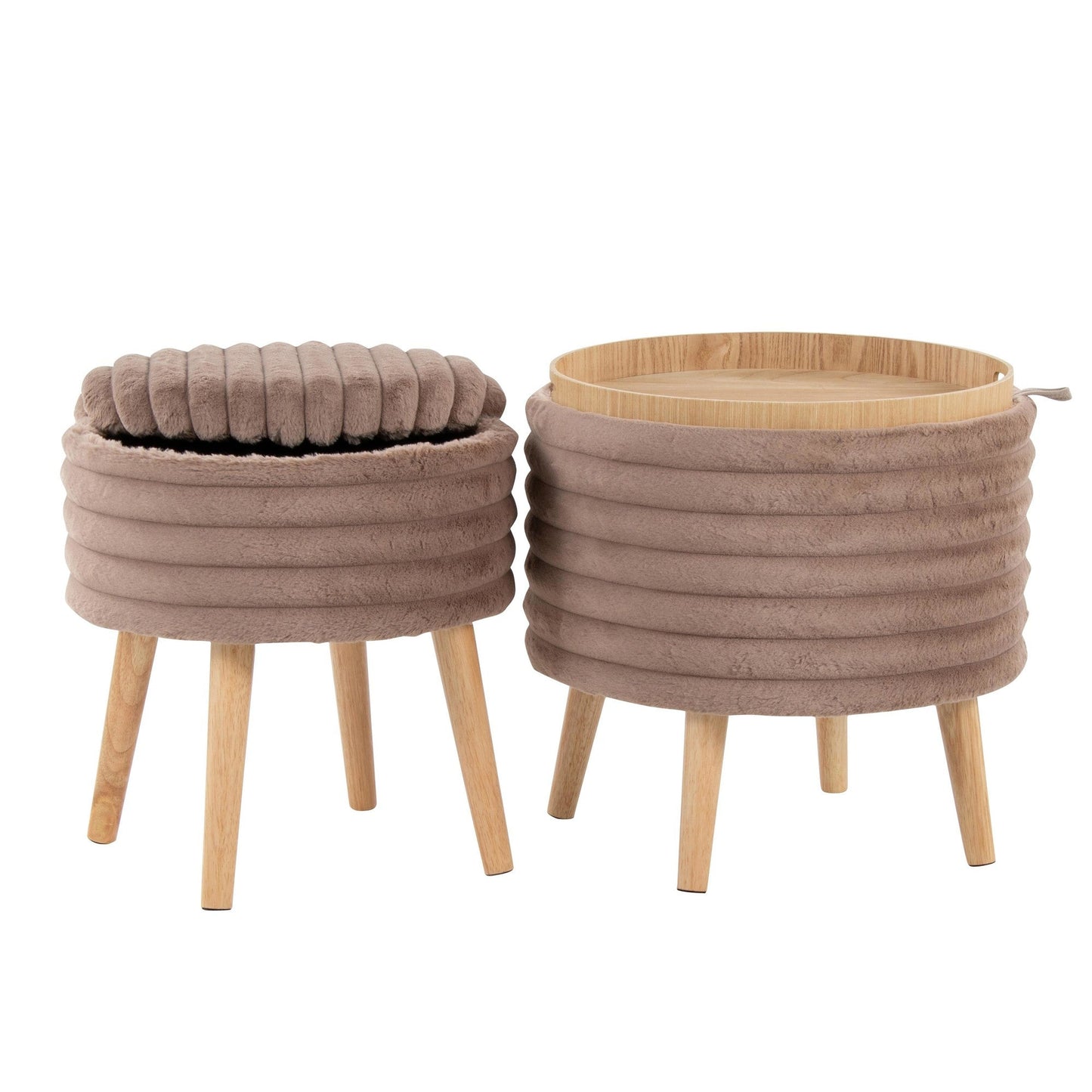 Majestic Office Furniture Plush Storage Ottoman Set