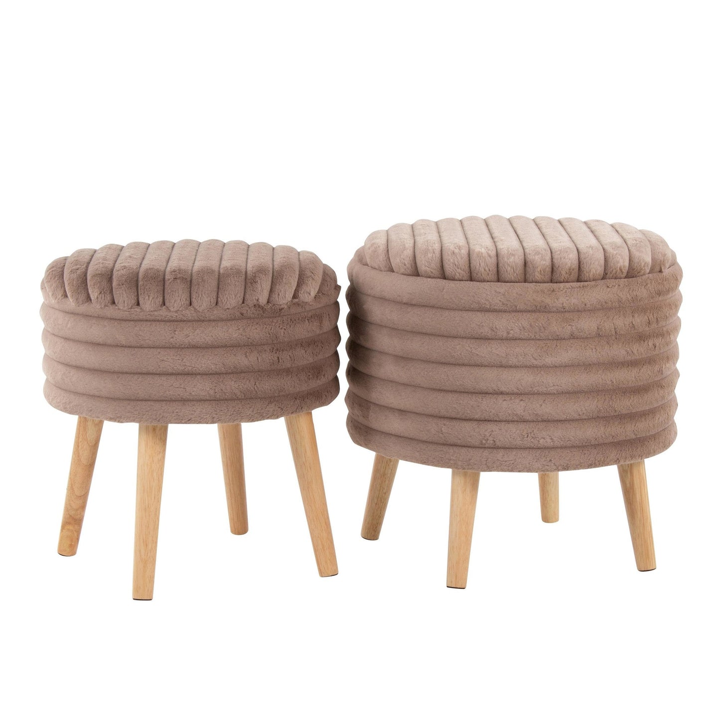Majestic Office Furniture Plush Storage Ottoman Set