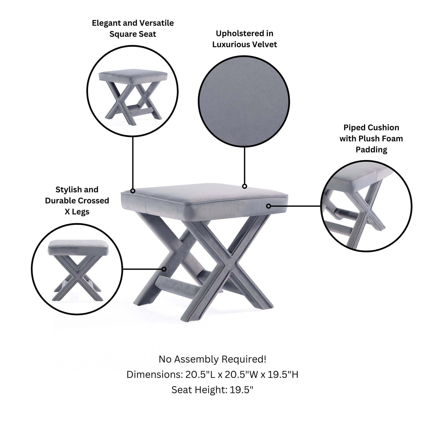 Manhattan Comfort Abigail Bench