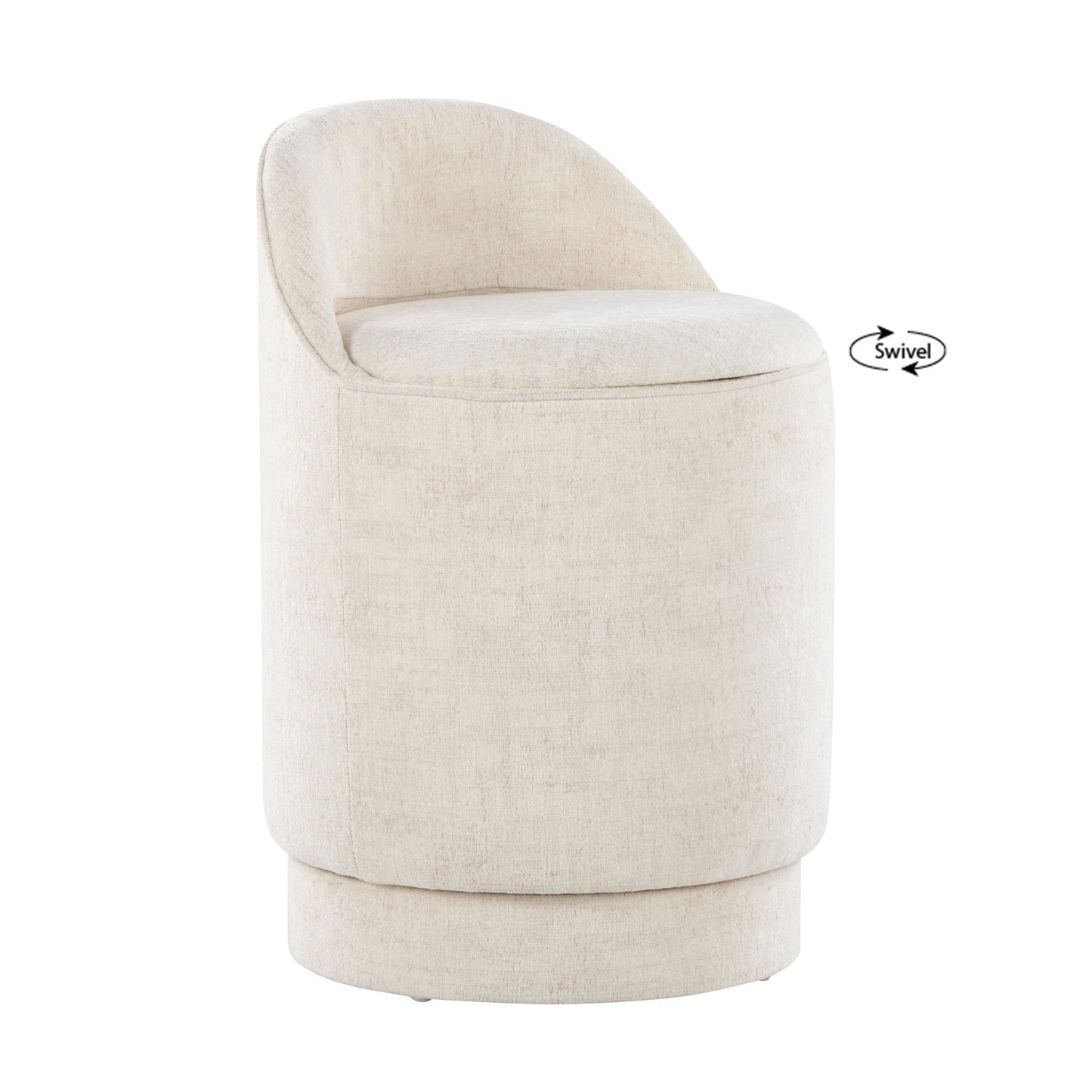 Lumisource Marla 18" Upholstered Vanity Stool