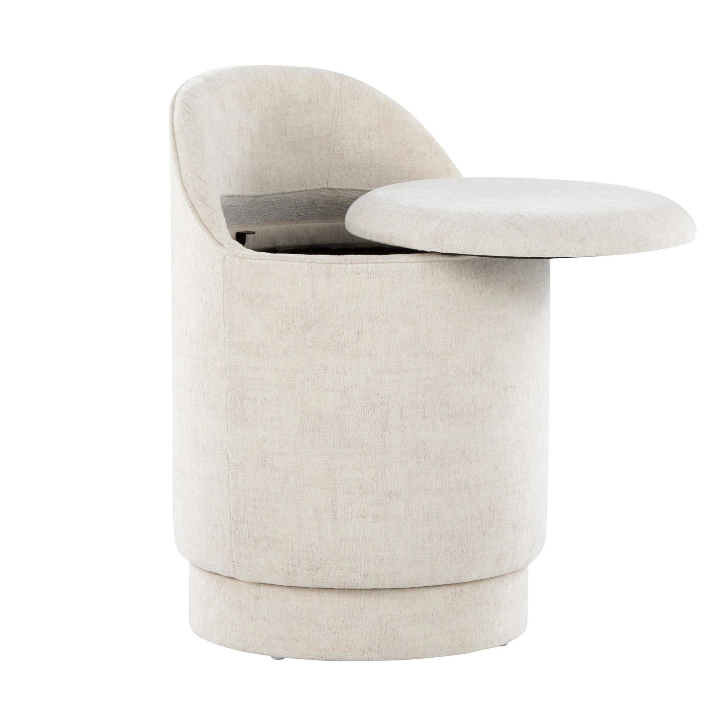 Lumisource Marla 18" Upholstered Vanity Stool