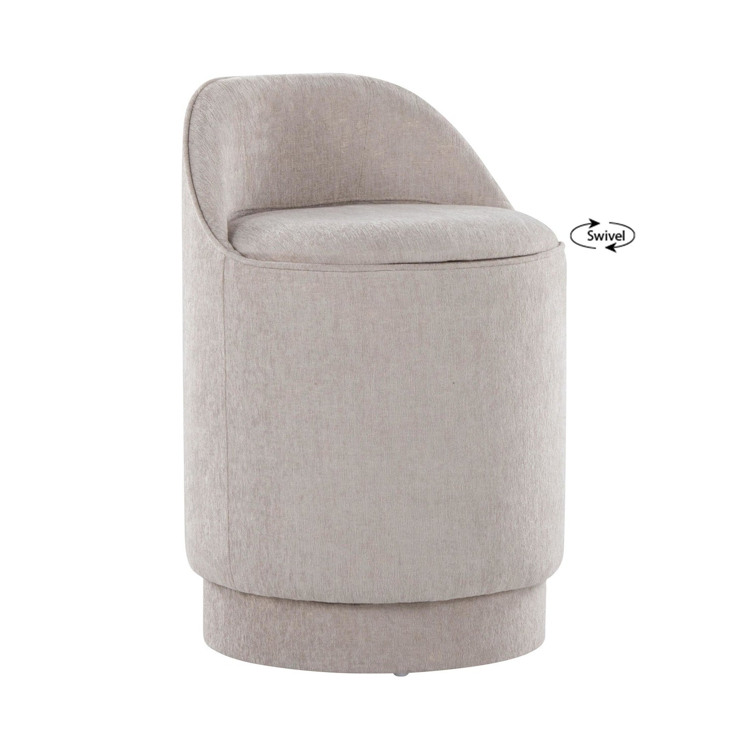 Lumisource Marla 18" Upholstered Vanity Stool