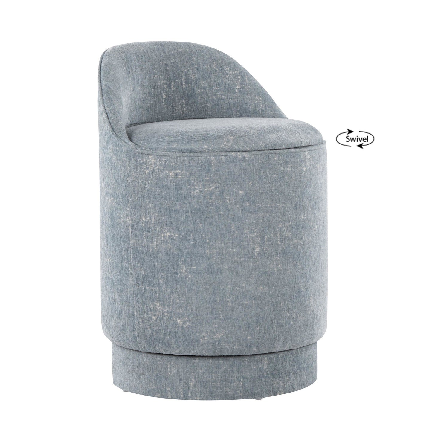 Lumisource Marla 18" Upholstered Vanity Stool