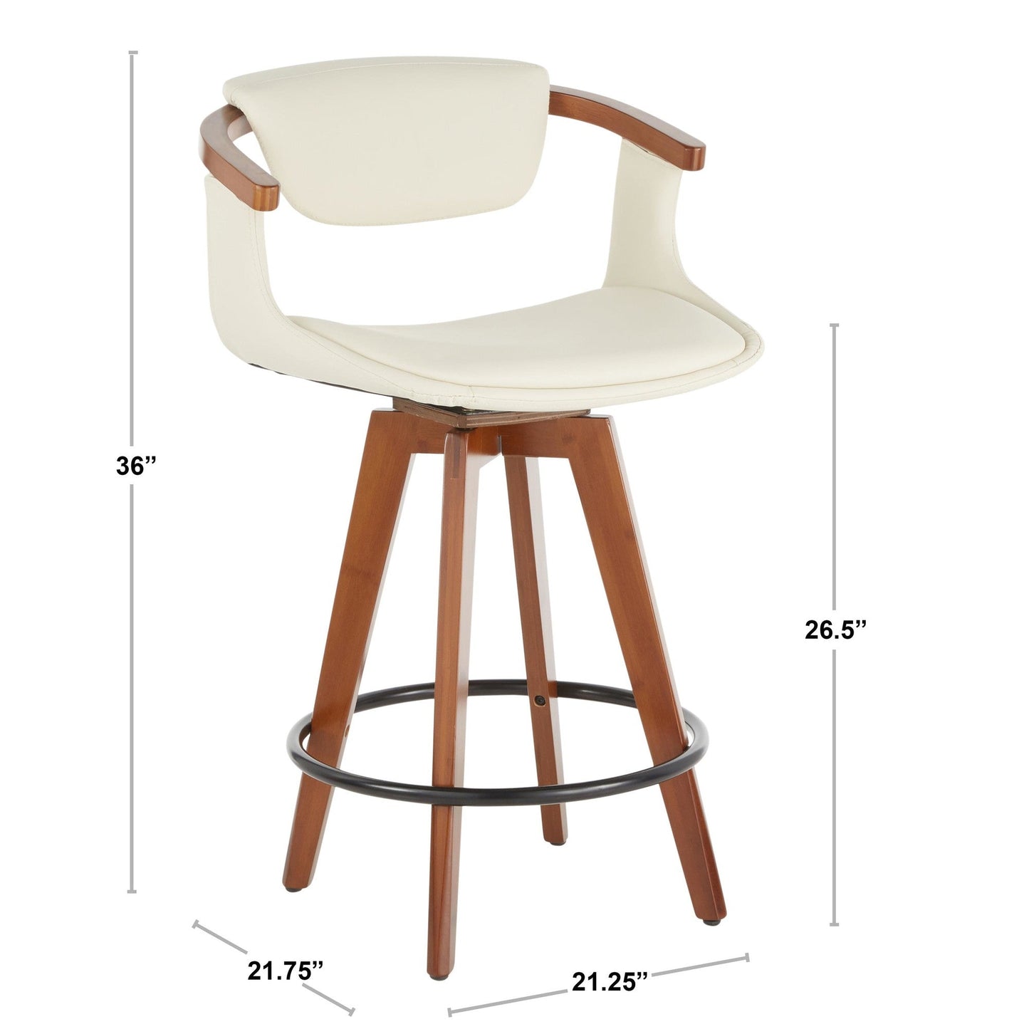 Majestic Office Furniture 26" Fixed-Height Counter Stool