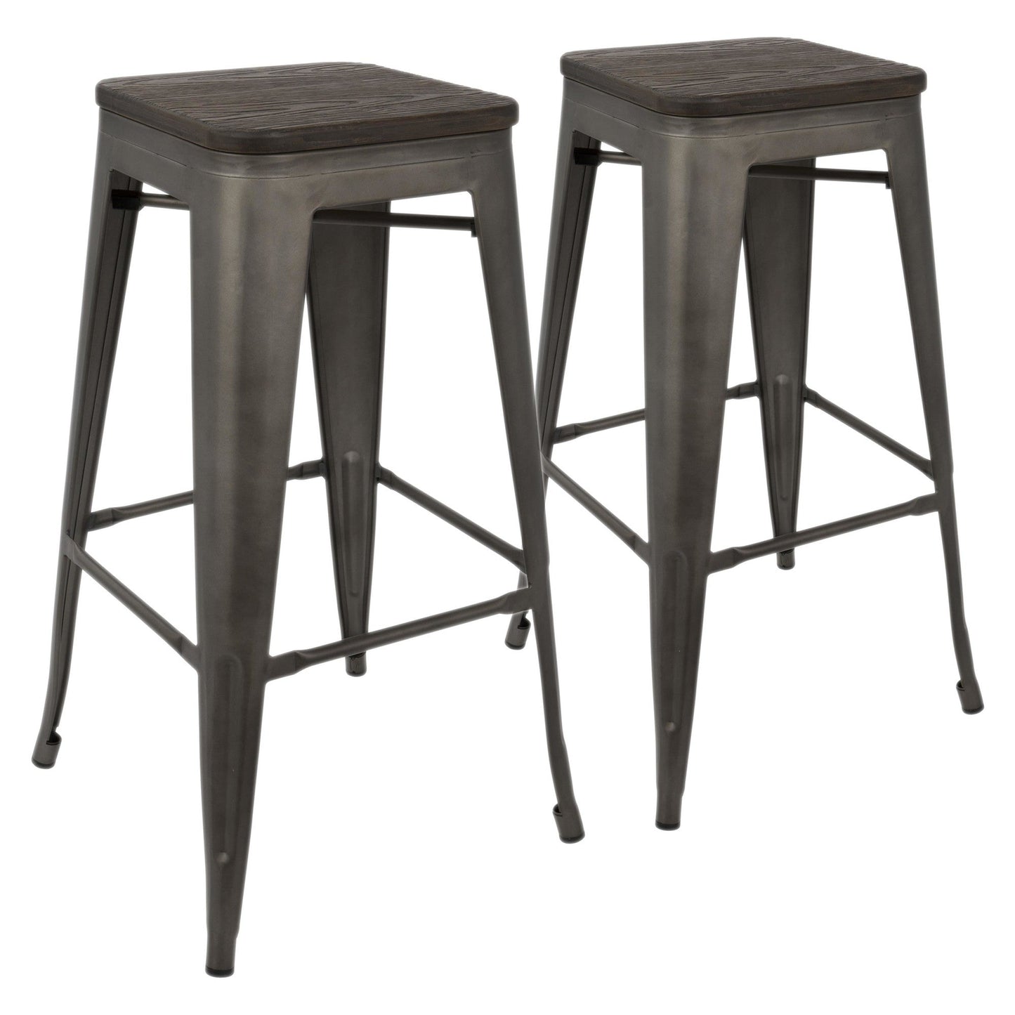 Majestic Office Furniture 30" Fixed-Height Barstool - Set of 2