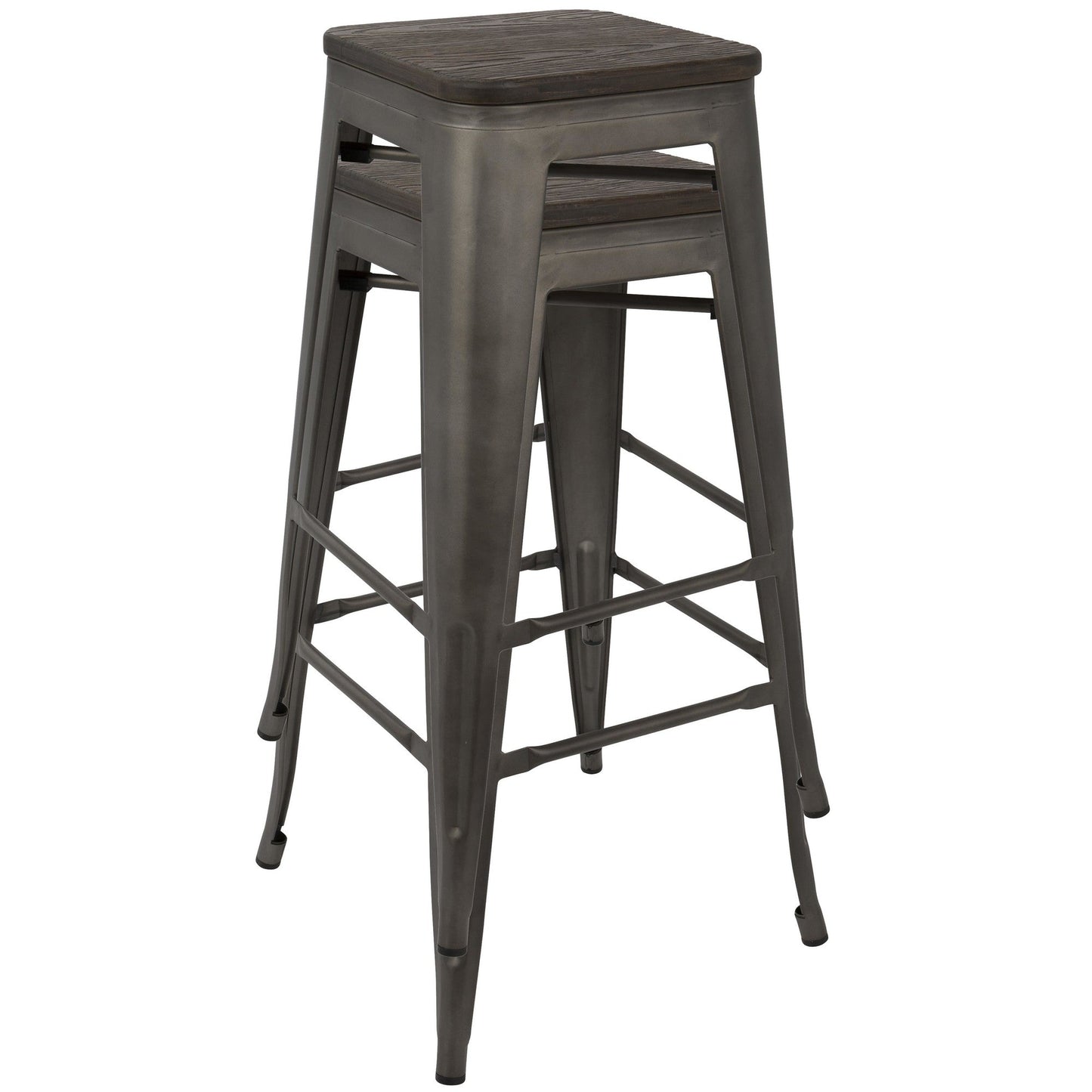 Majestic Office Furniture 30" Fixed-Height Barstool - Set of 2