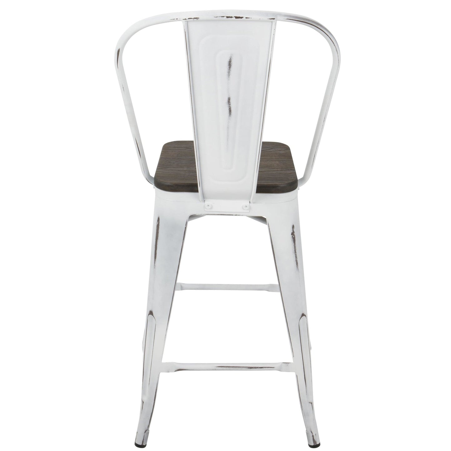 Majestic Office Furniture High Back 24" Fixed-Height Counter Stool - Set of 2