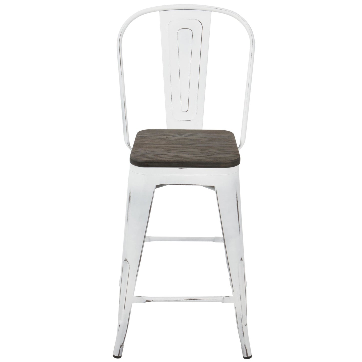 Majestic Office Furniture High Back 24" Fixed-Height Counter Stool - Set of 2