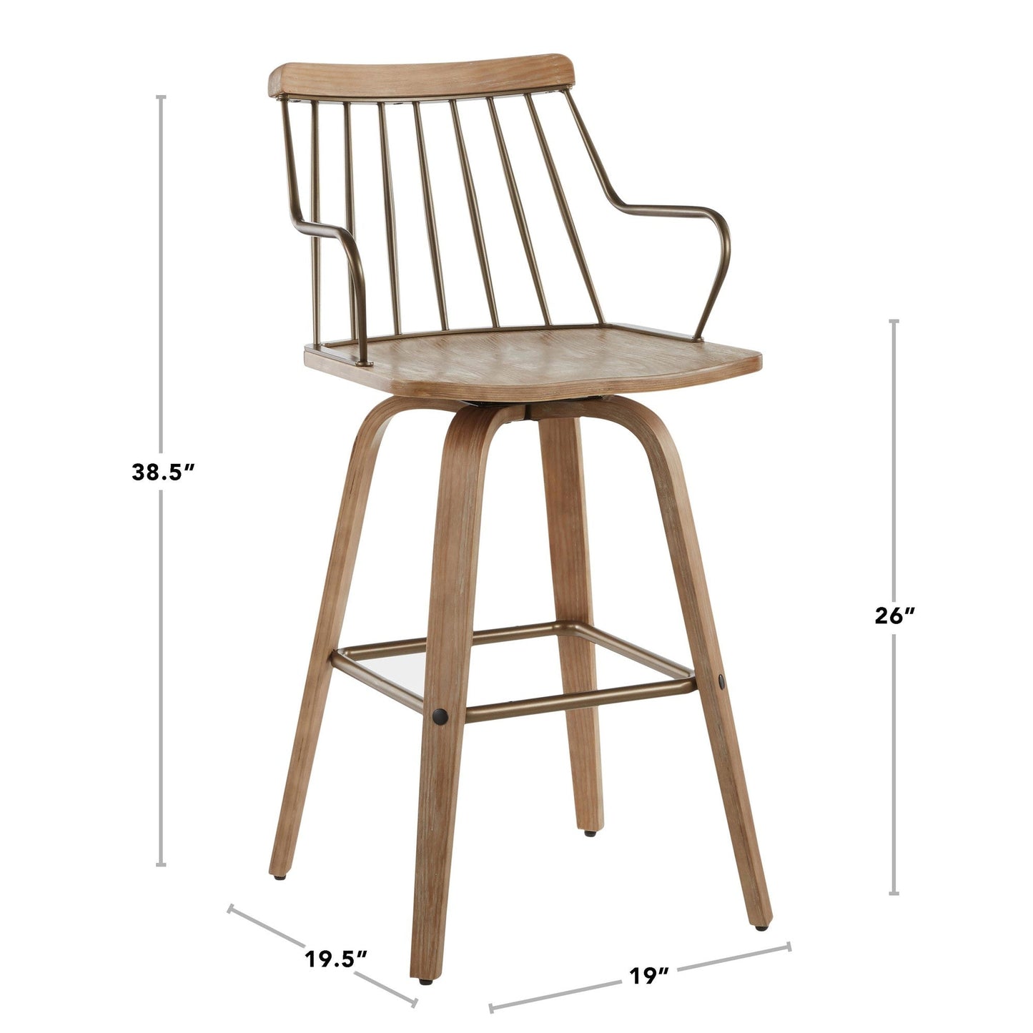Majestic Office Furniture 26" Fixed-Height Counter Stool
