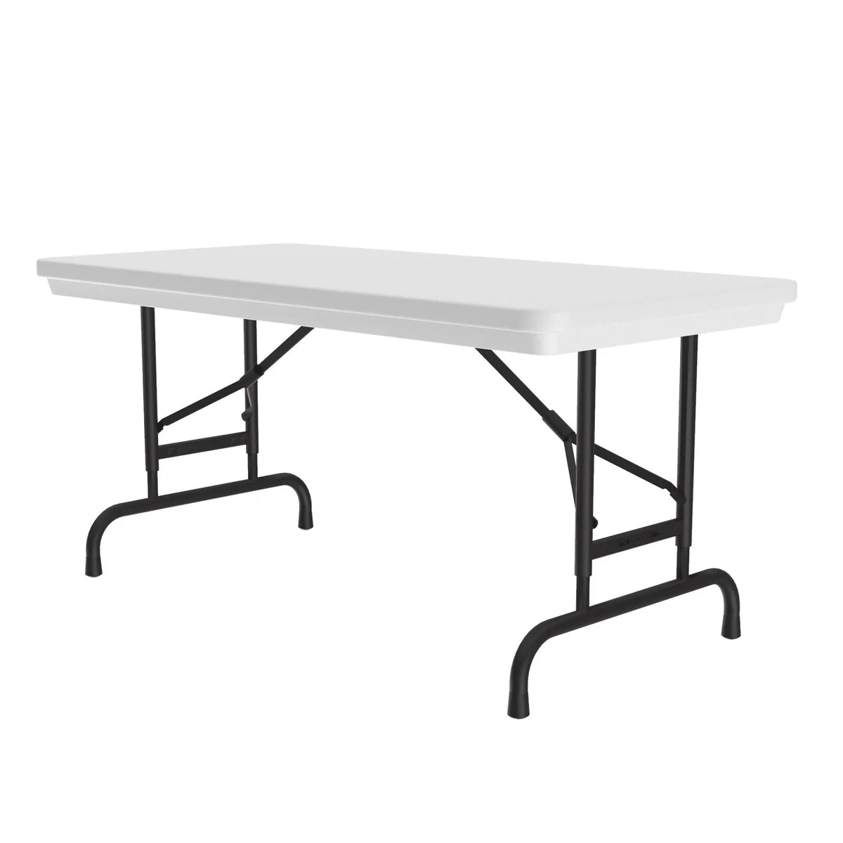 Heavy Duty Commercial Plastic Folding Table — Adjustable Height