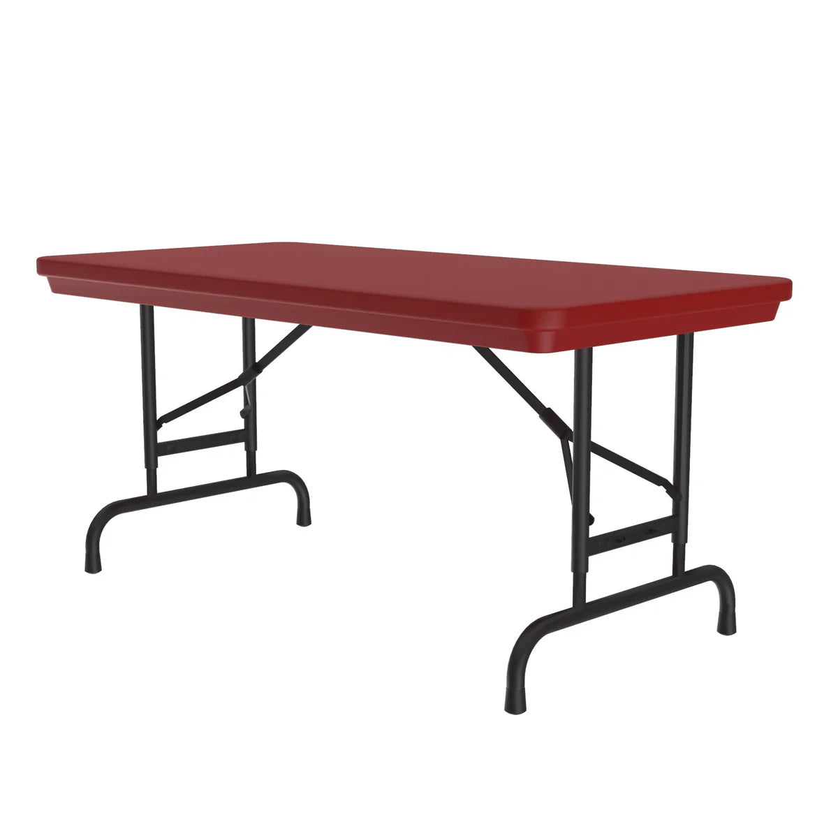Heavy Duty Commercial Plastic Folding Table — Adjustable Height