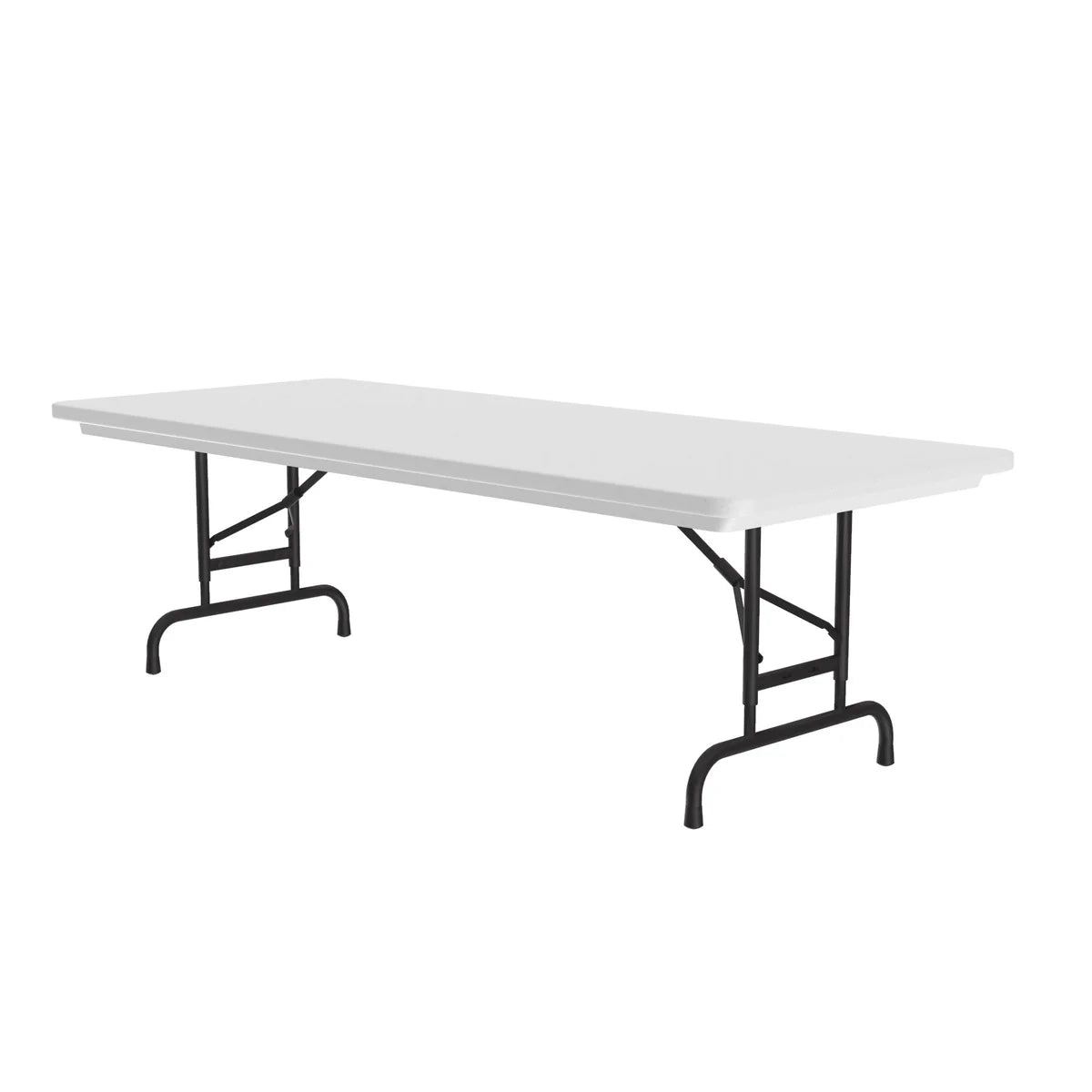 Heavy Duty Commercial Plastic Folding Table — Adjustable Height