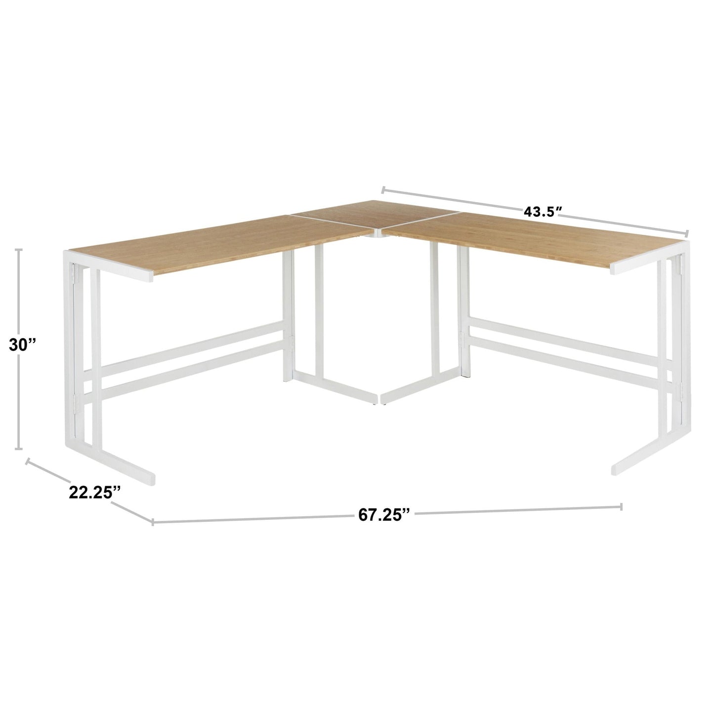 Lumisource Roman Office Desk - L Shaped Set