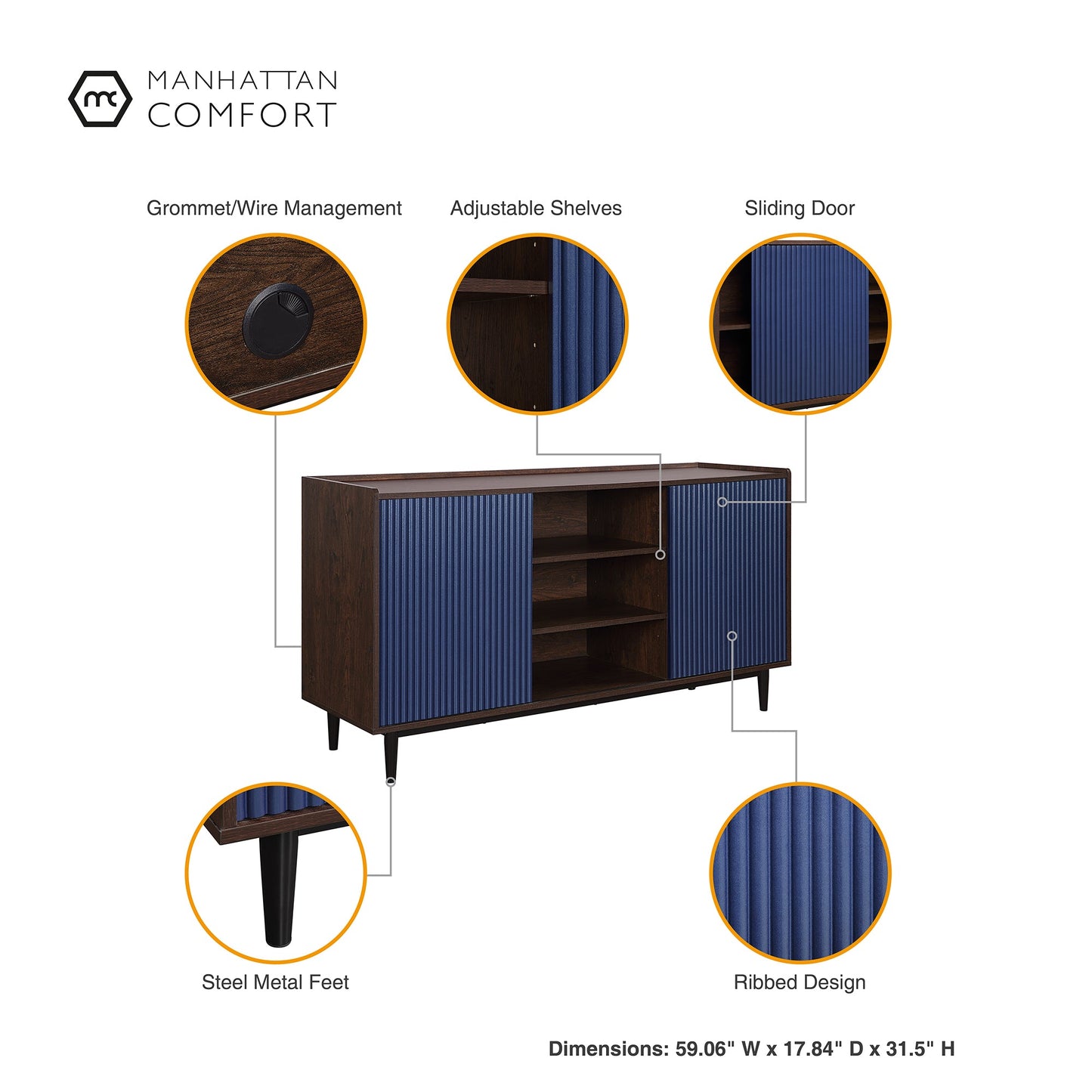 Manhattan Comfort Duane Sideboard