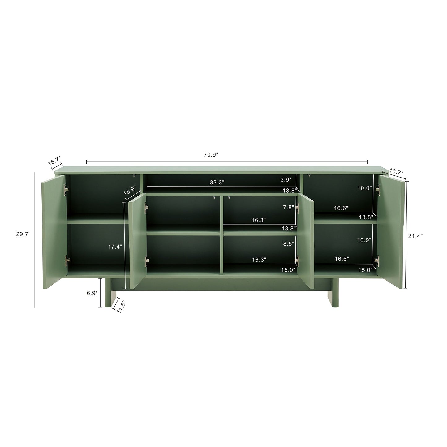 Manhattan Comfort Ella 70.86" Sideboard