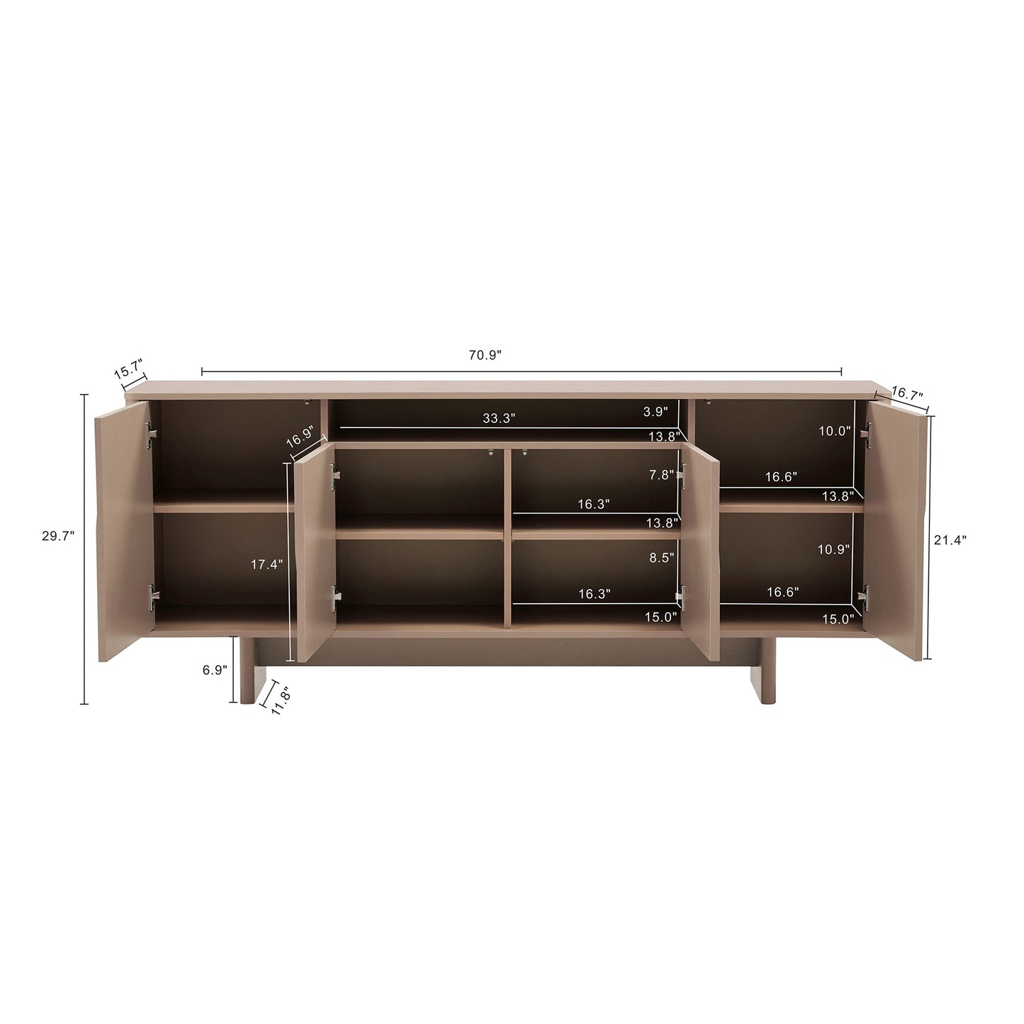 Manhattan Comfort Ella 70.86" Sideboard