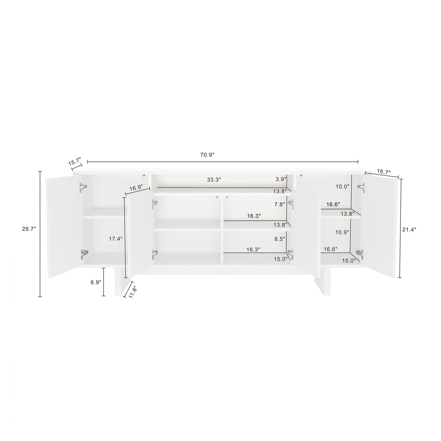 Manhattan Comfort Ella 70.86" Sideboard
