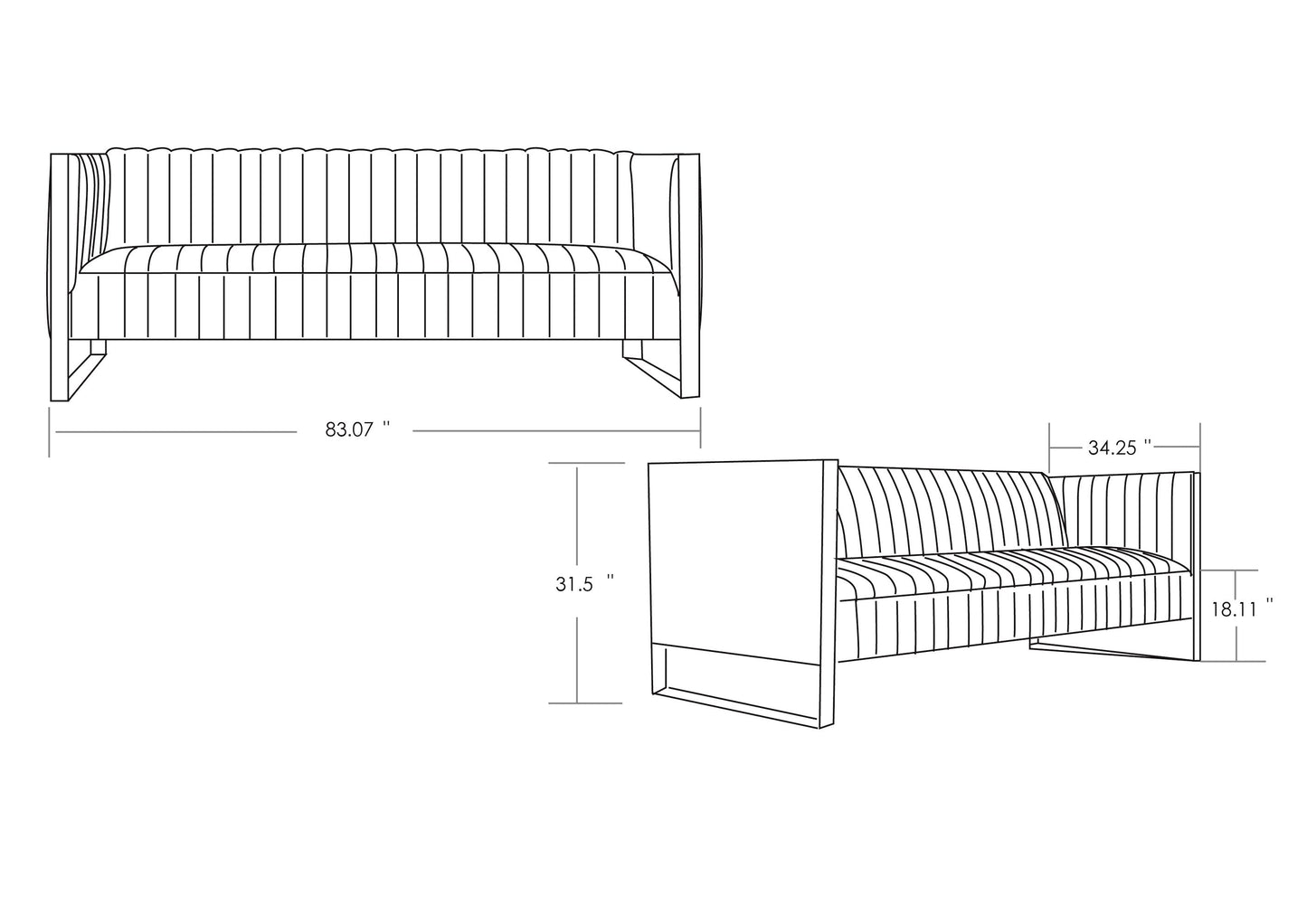Manhattan Comfort Trillium Sofa