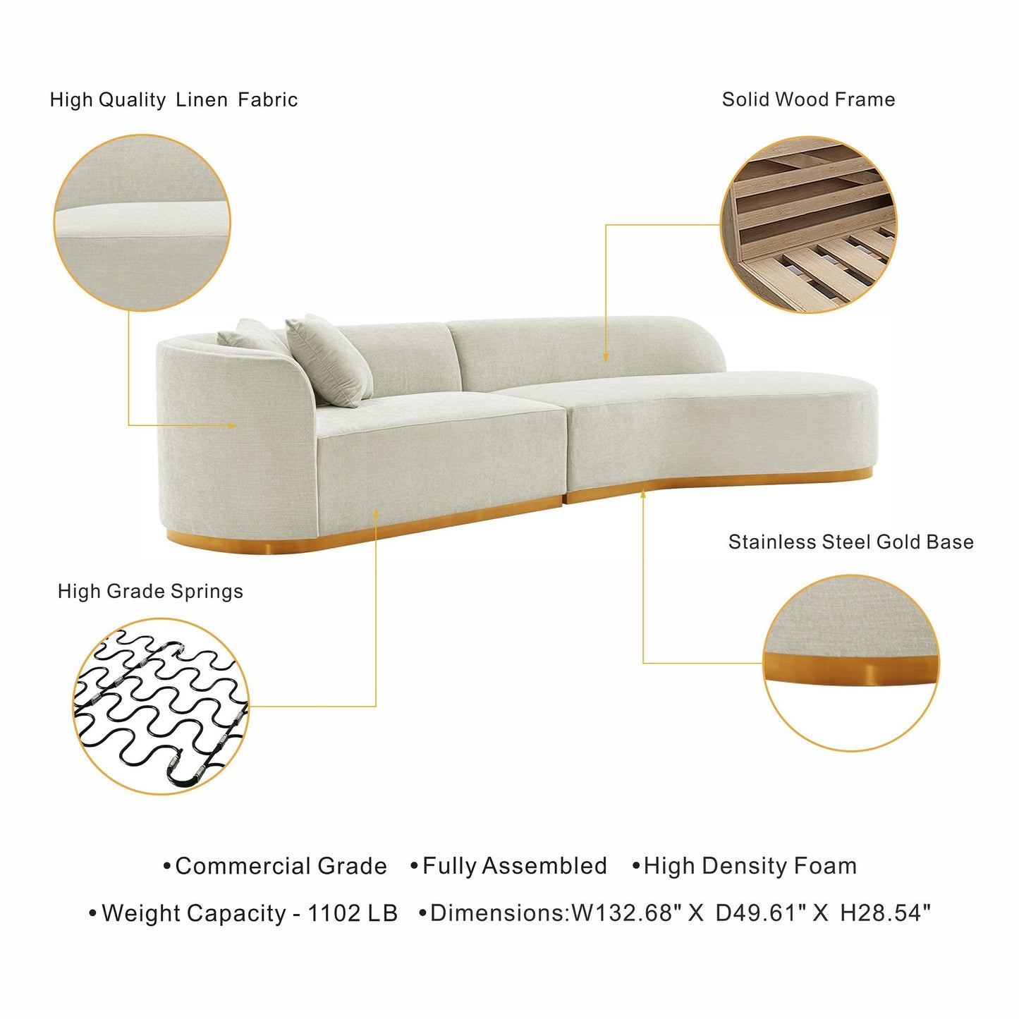 Manhattan Comfort Daria Sofa