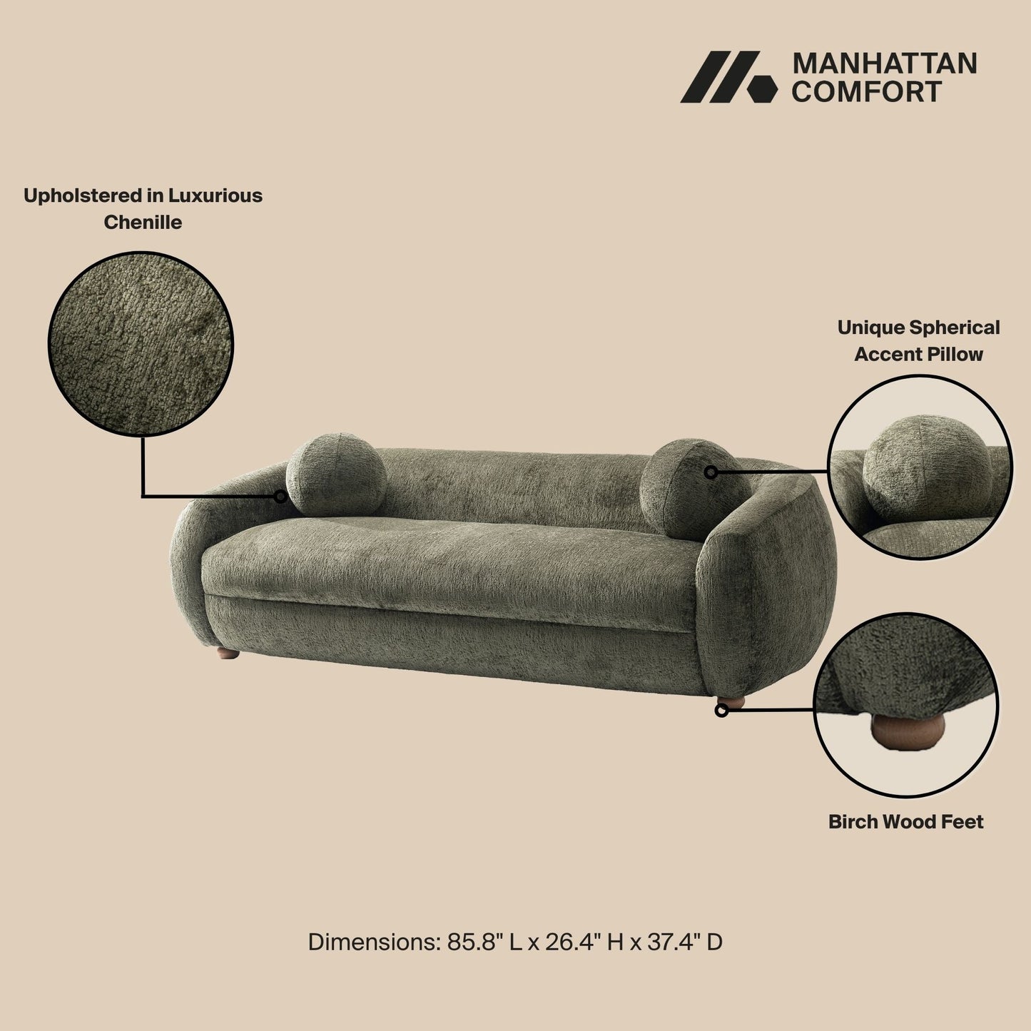 Manhattan Comfort Tribeca Sofa