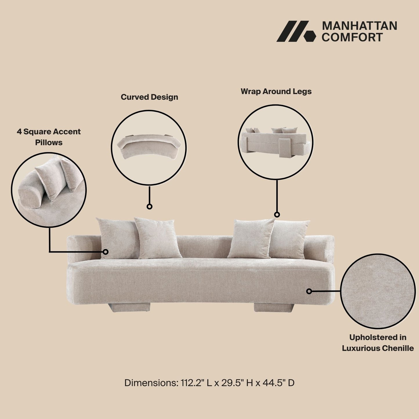 Manhattan Comfort Verandah Sofa