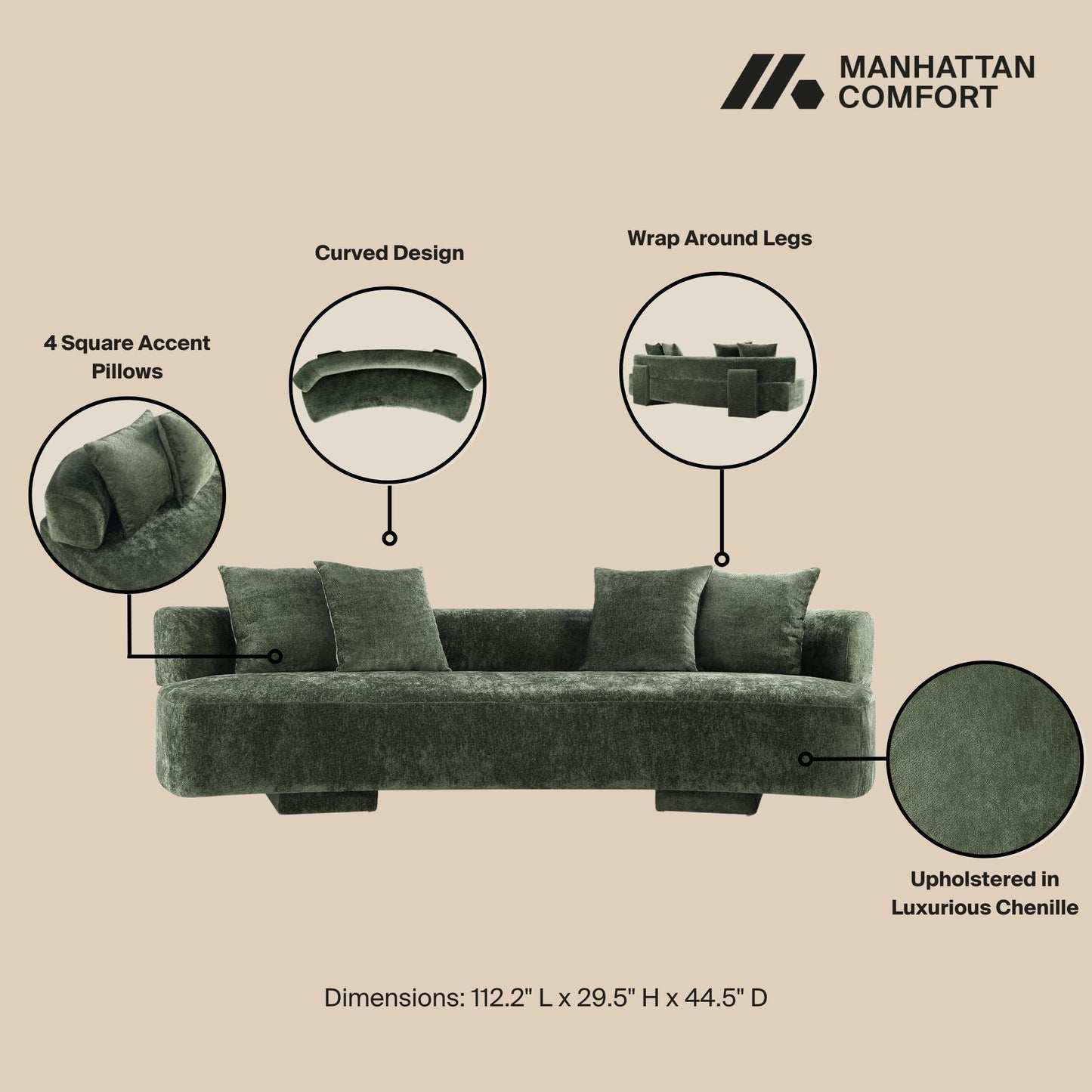 Manhattan Comfort Verandah Sofa
