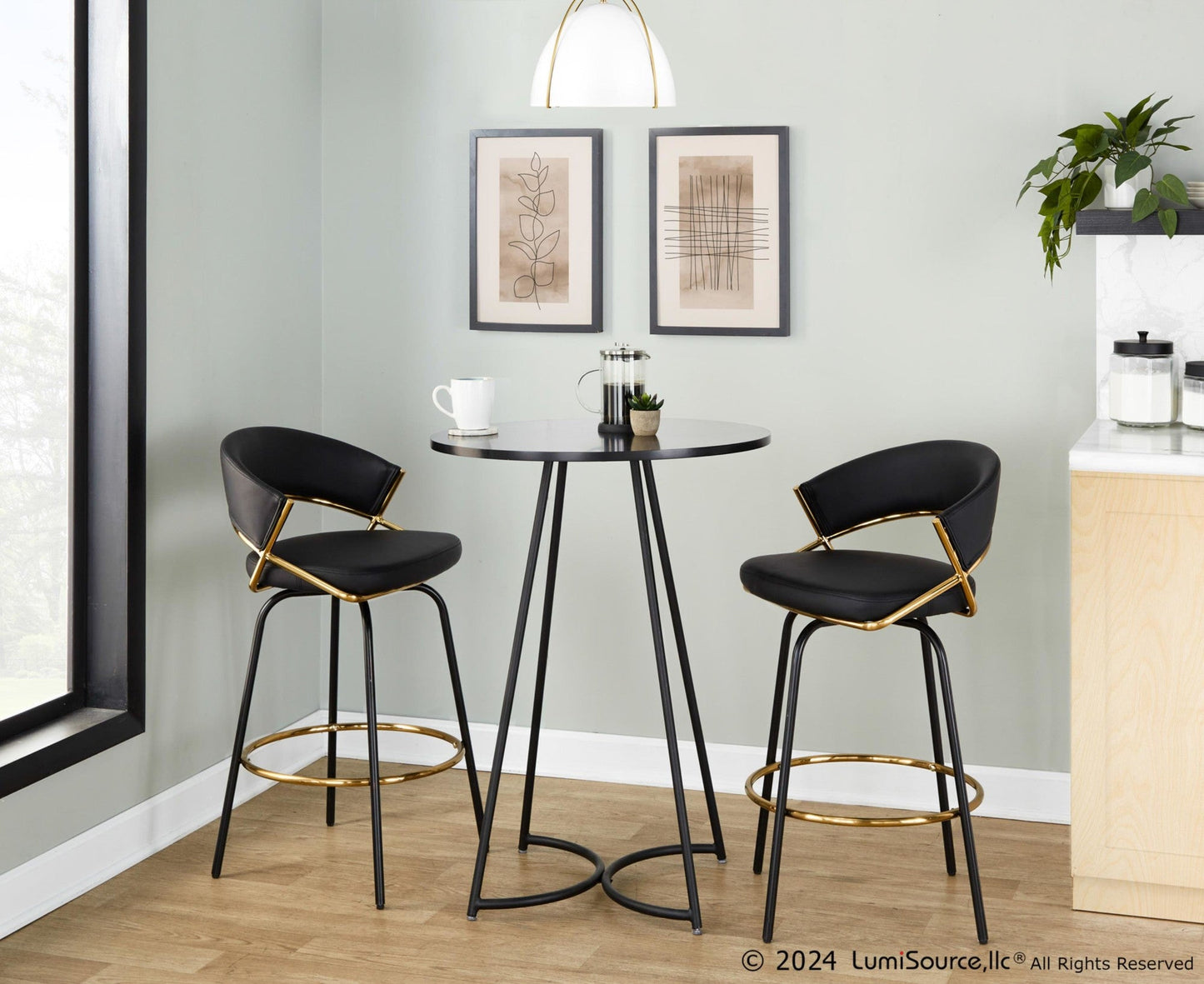 Majestic Office Furniture 26" Fixed-Height Counter Stool - Set of 2