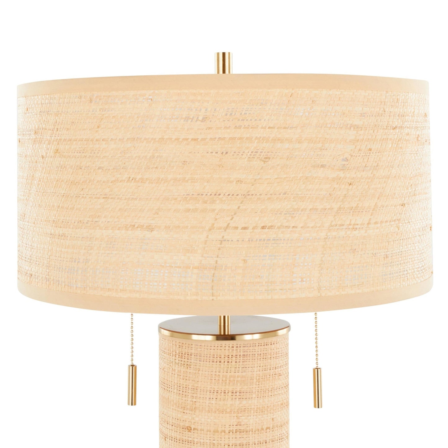 Lumisource Cylinder Rattan 29" Table Lamp