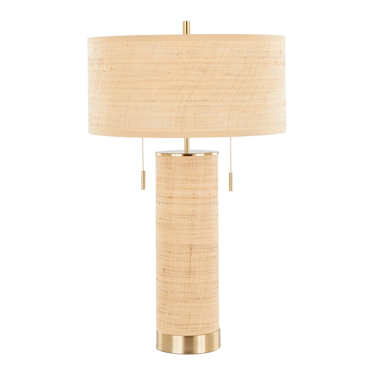 Lumisource Cylinder Rattan 29" Table Lamp
