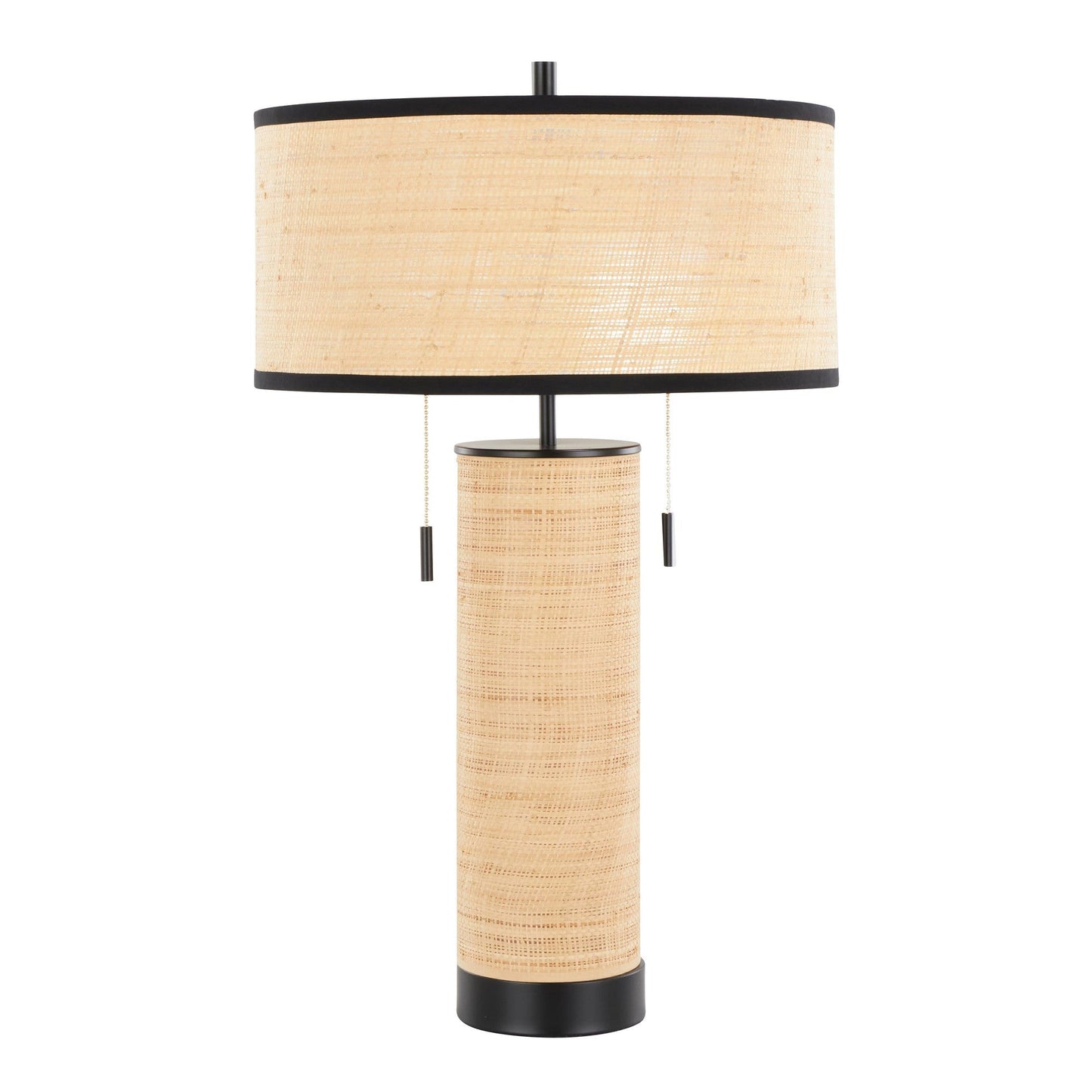 Lumisource Cylinder Rattan 29" Table Lamp