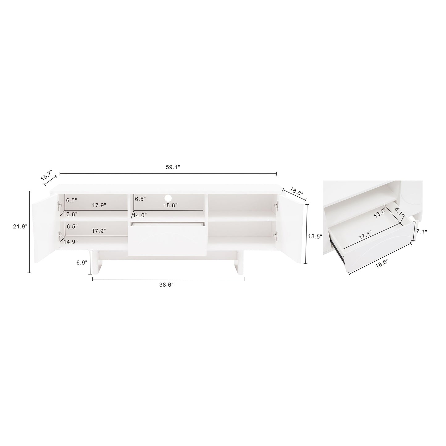 Manhattan Comfort Ella 59" TV Stand