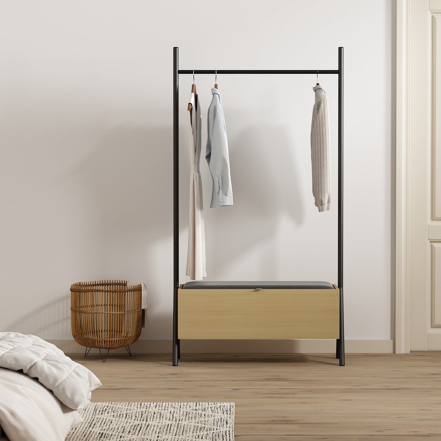 Manhattan Comfort Paloma Open Hanging Closet - Set of 1