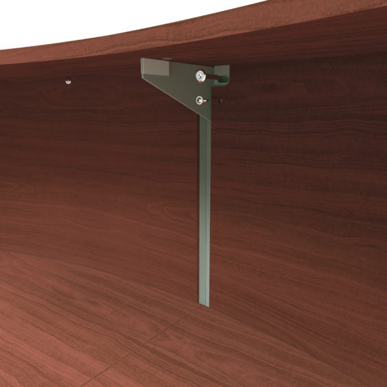 Curved Reception Desk with Counter, 2 Units, 124”W x 49”D