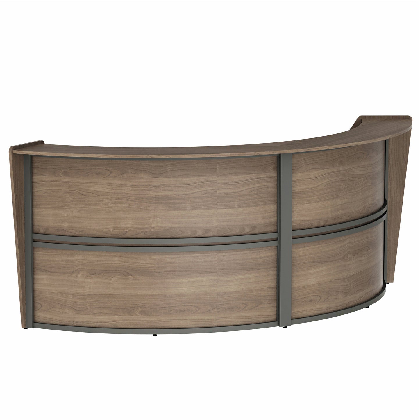 Curved Reception Desk with Counter, 2 Units, 124”W x 49”D