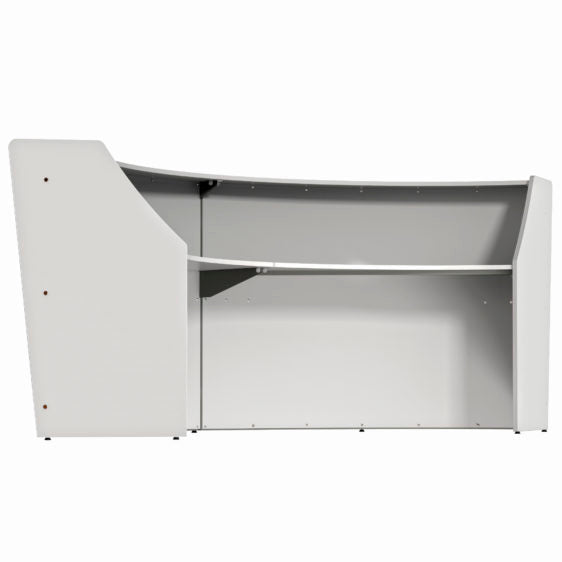 Curved Reception Desk with Counter, 2 Units, 124”W x 49”D