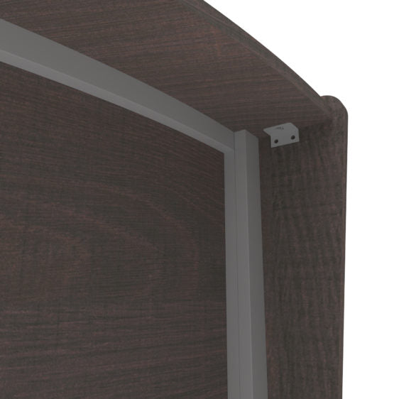 Curved Reception Desk with Counter, 72”W x 32”D x 46”H