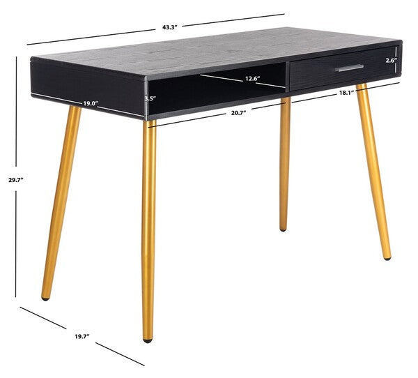 Jorja 1 Drawer 1 Shelf Desk