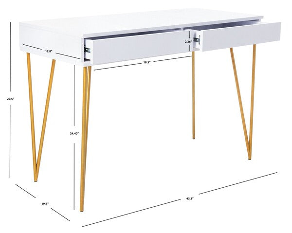 Pine Two Drawer Desk