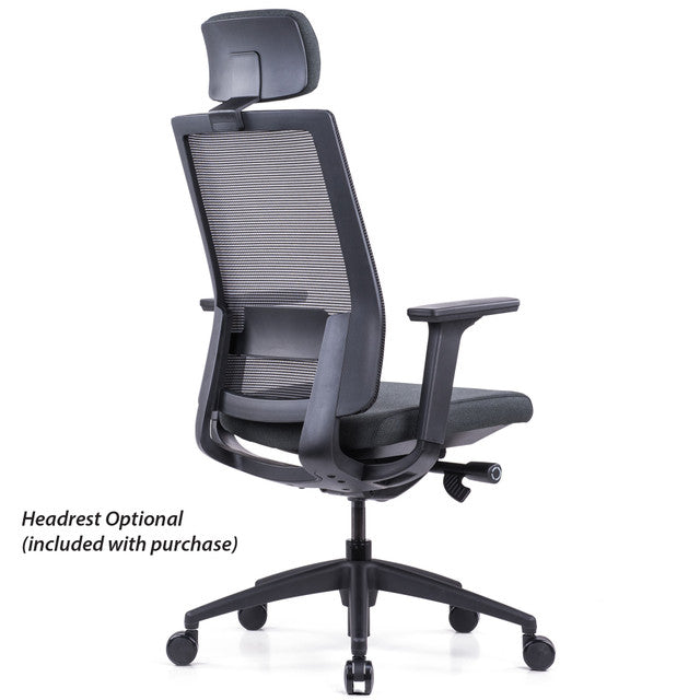 OfficeSource | Palma | High Back, Ribbed Mesh Task Chair & Headrest