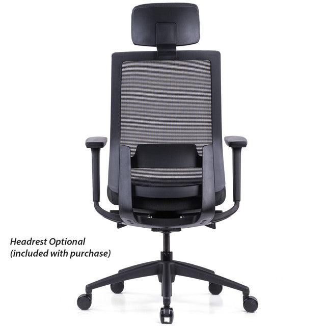 OfficeSource | Palma | High Back, Ribbed Mesh Task Chair & Headrest