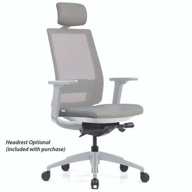 OfficeSource | Palma | High Back, Ribbed Mesh Task Chair & Headrest