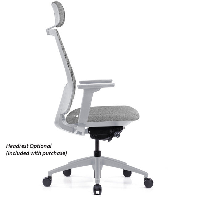 OfficeSource | Palma | High Back, Ribbed Mesh Task Chair & Headrest