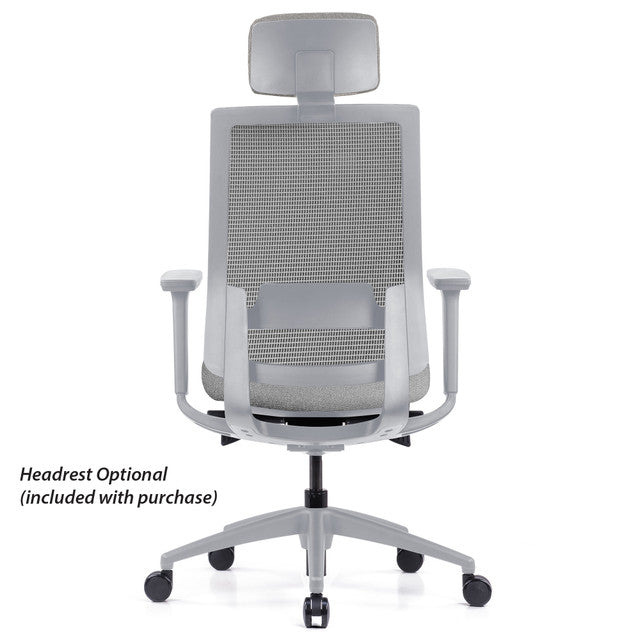 OfficeSource | Palma | High Back, Ribbed Mesh Task Chair & Headrest