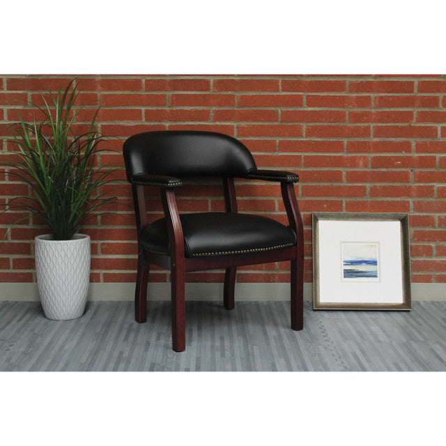 OfficeSource | Lancaster | Guest Chair with Mahogany Frame - 26''D