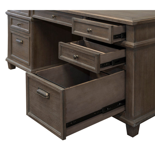 OfficeSource | Monroe | Double Pedestal Desk