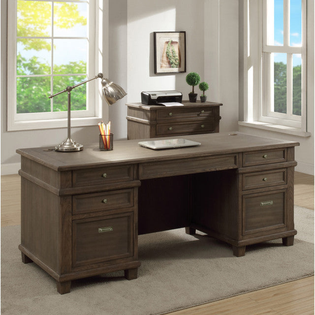 OfficeSource | Monroe | Double Pedestal Desk