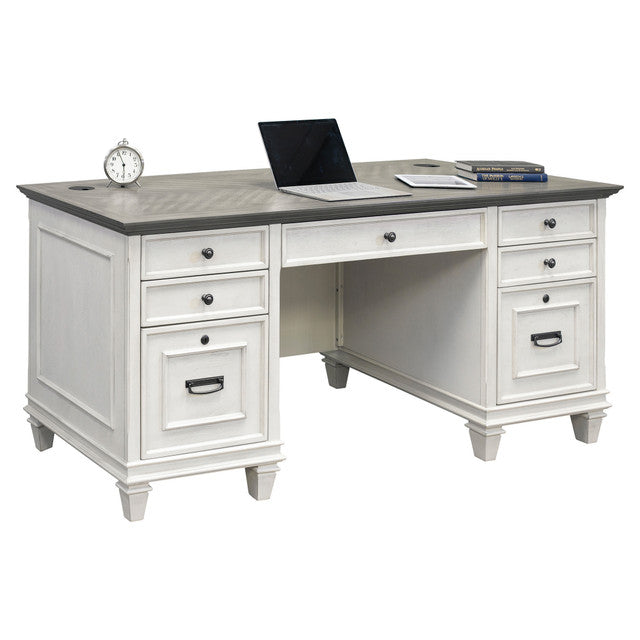 OfficeSource Refined Collection Double Pedestal Desk