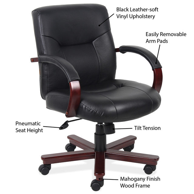 OfficeSource Spencer Collection Executive Mid Back Swivel Tilt