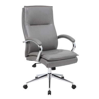 OfficeSource | Arc | Executive High Back with Fixed Arms and High Crown Chrome Frame